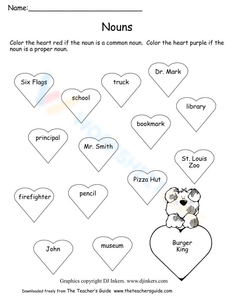 Free Valentine S Day Noun Worksheet Download Free Valentine S Day Noun  - Free Valentines Day Worksheets For Common And Proper Nouns