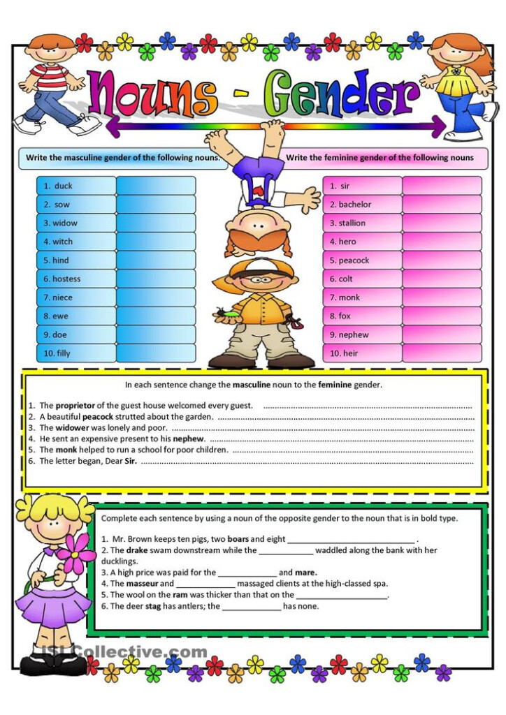 Gender Worksheet For Class 1 - Gender Of Nouns Worksheets For Grade 1 Pdf