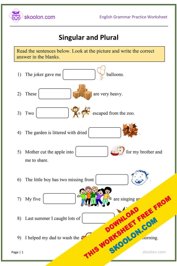 Grade 4 Singular And Plural Nouns Worksheet Free Printable Templates - Singular And Plural Nouns Worksheet 4Th Grade