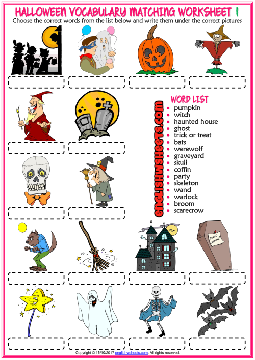 Halloween Nouns Worksheet - Halloween Nouns Worksheet