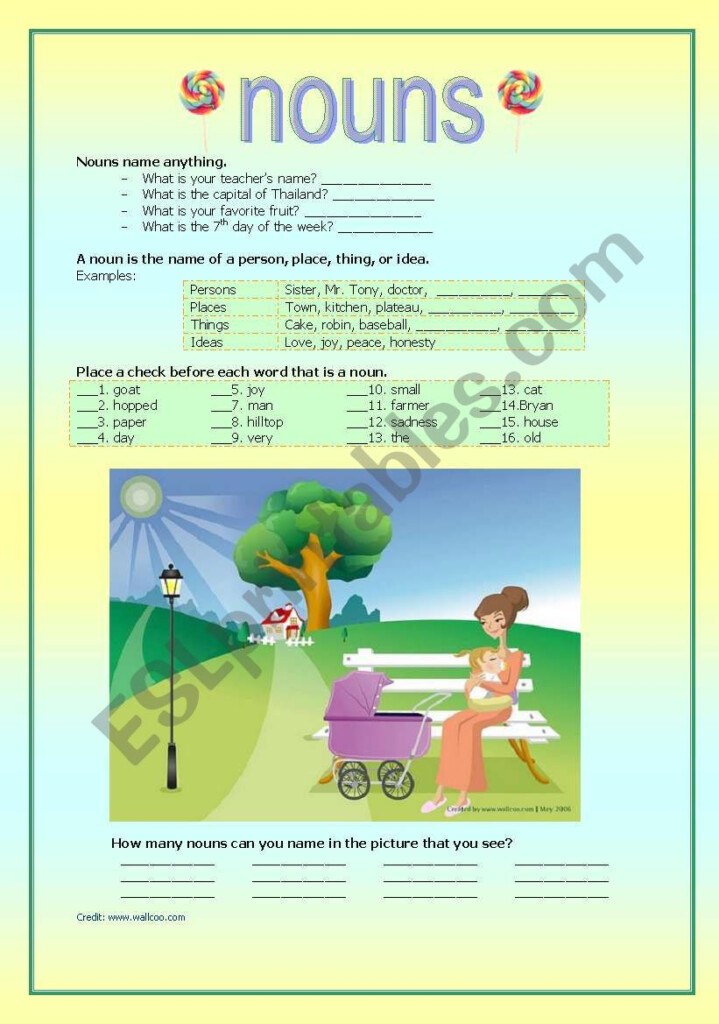 Introduction To Nouns ESL Worksheet By Maiagarri - Introduction To Nouns Worksheet