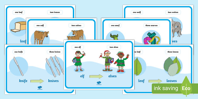 Irregular Plural Ves For Words Ending f And fe Display Posters - Irregualr Plural Nouns F To Ves Worksheet