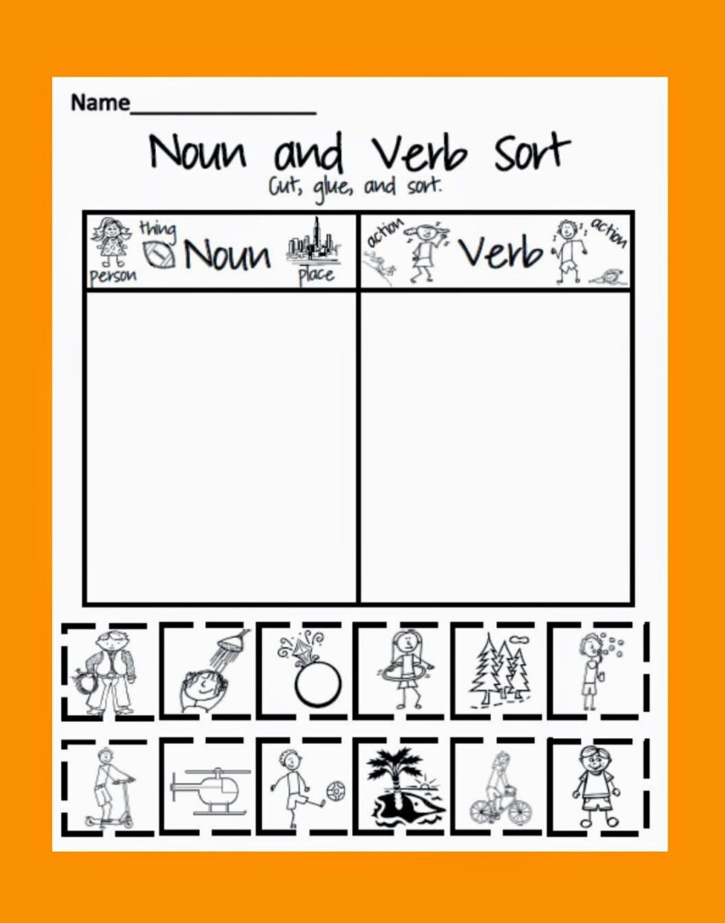 Kindergarten Nouns Verbs Worksheet - Nouns And Verbs Worksheet For Kindergarten