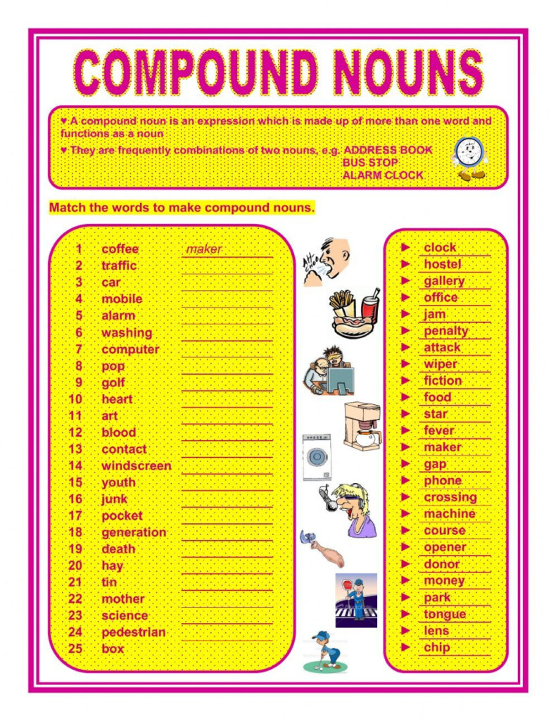 Lesson Plan On Compound Nouns - Compound Nouns Worksheet For Grade 6