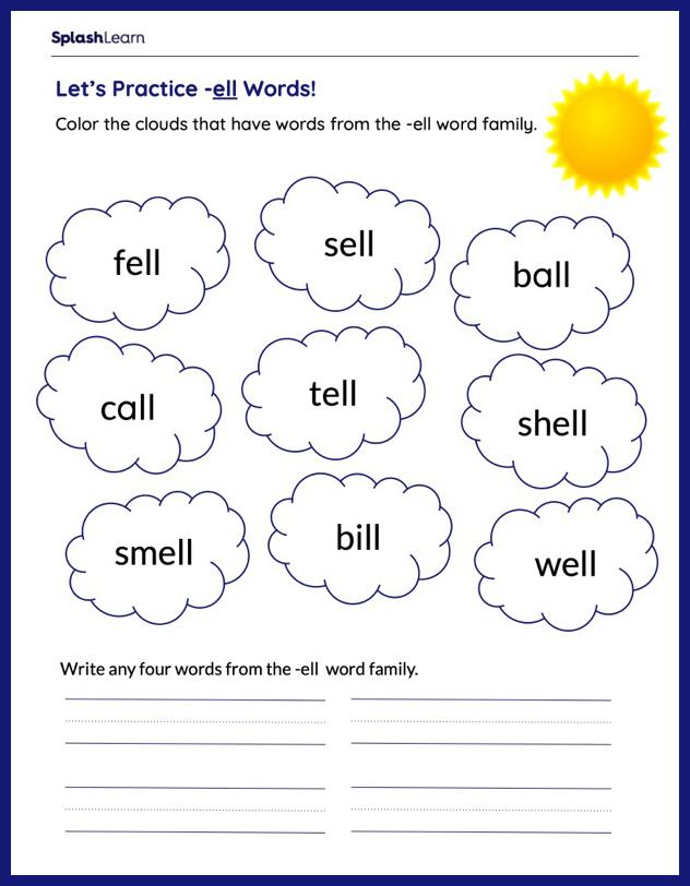 Let s Practice ell Words ELA Worksheets SplashLearn - Ell Classroom Noun Worksheets