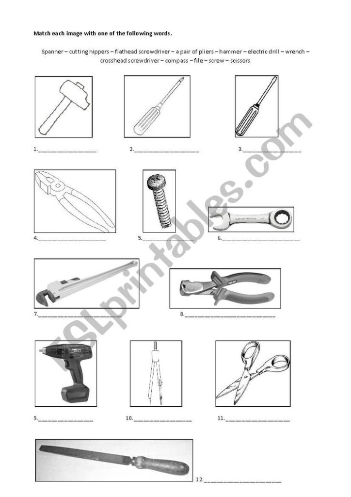 Mechanic Tools ESL Worksheet By Moniqueb Vocabulary Worksheets Esl  - Nouns And Pronouns Worksheet Mechanics