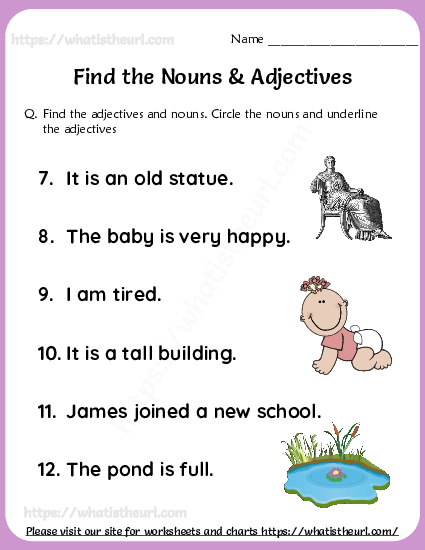 Noun And Adjectives Worksheet For Grade 1 Exercise 8 Artofit - Noun And Adjective Worksheets For Grade 1