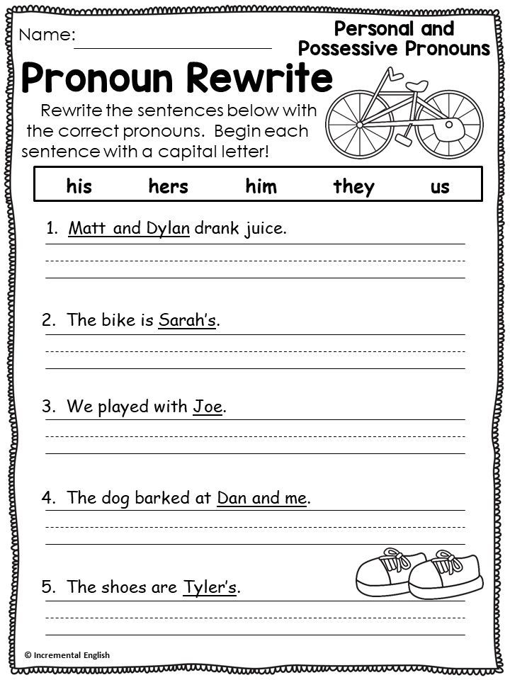 Noun And Pronoun Worksheets For Grade 2 - Nouns And Pronouns Worksheets For Grade 2