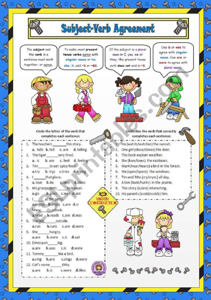 Noun As Subject Worksheet - Nouns As Subjects Worksheets Pdf