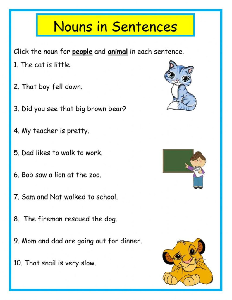 Noun Sentences Worksheets WorksheetsCity - Noun In Sentences Worksheets