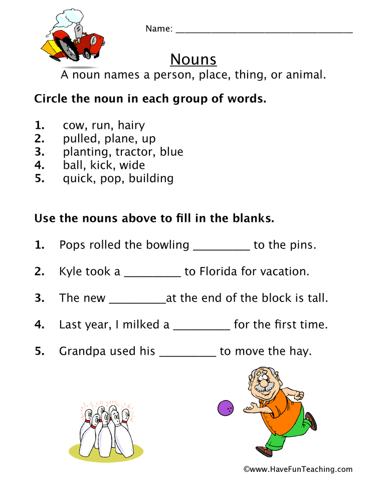 Noun Usage Worksheet By Teach Simple - Teaching Nouns Worksheets