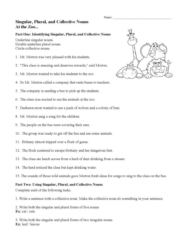 Noun Worksheets Lessons And Tests Parts Of Speech Activities - Junior High Noun Worksheets