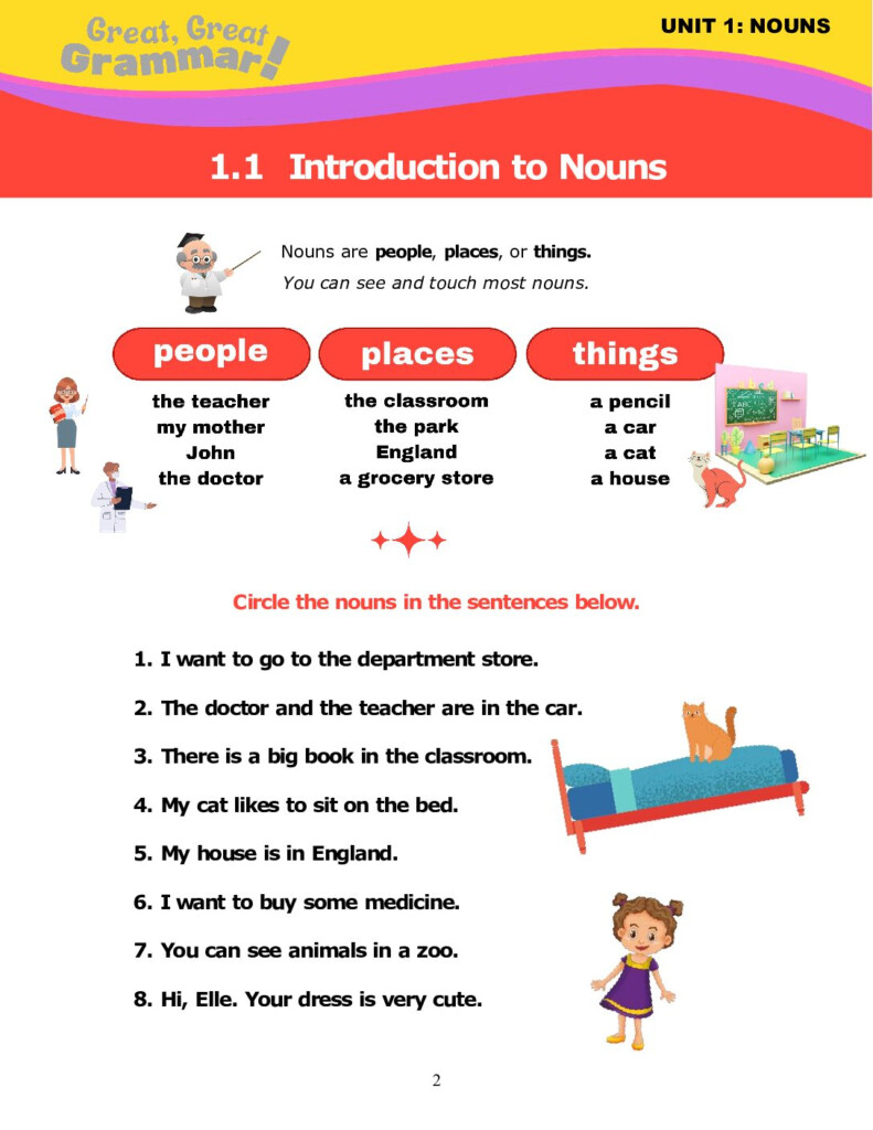 NOUNS 1 Introduction To Nouns Worksheets Library - Introduction To Nouns Worksheet