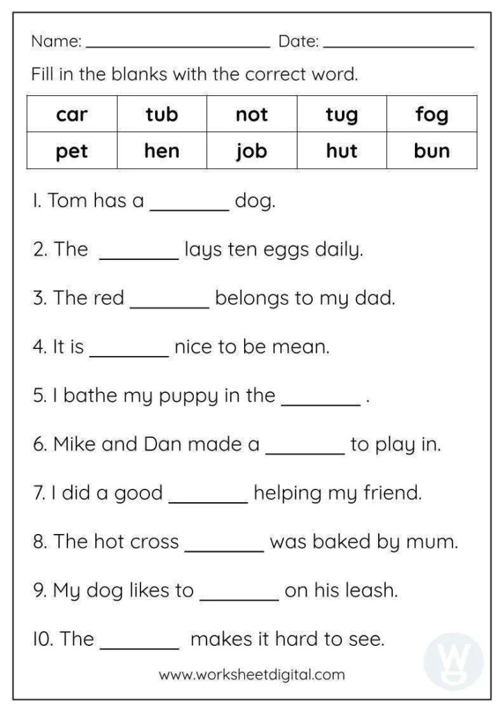 Nouns Fill In The Blanks Worksheet By Teach Simple 41 OFF - Noun Fill In The Blanks Worksheet