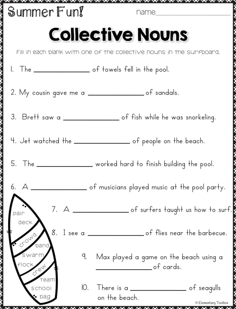 Nouns For 3rd Graders - English Worksheets For 3Rd Grade Nouns