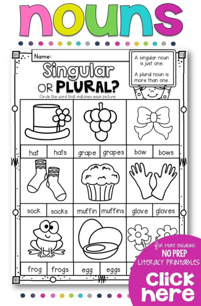 Nouns For Kindergarten Worksheets - Free Printable Noun Worksheets For Kindergarten