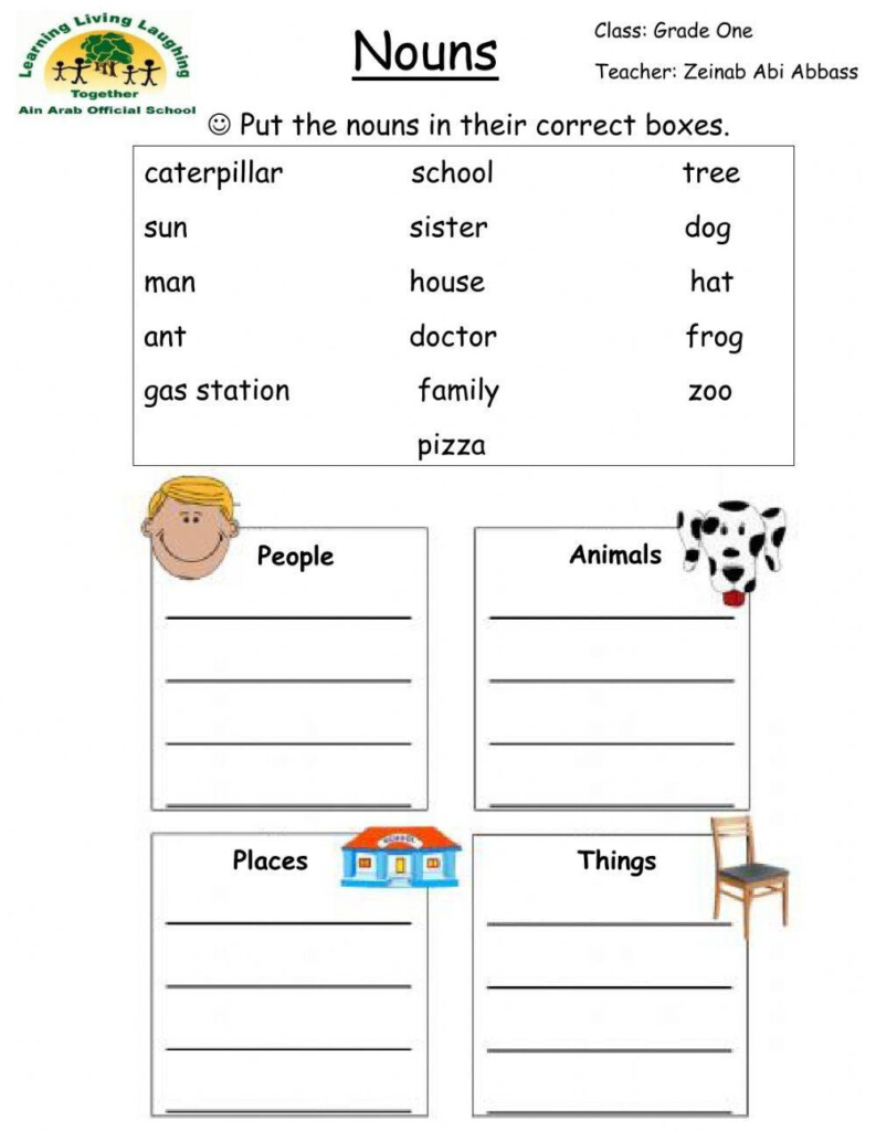 Nouns Online Exercise For Grade 1 Live Worksheets Worksheets Library - Live Worksheets For Grade 1 Nouns