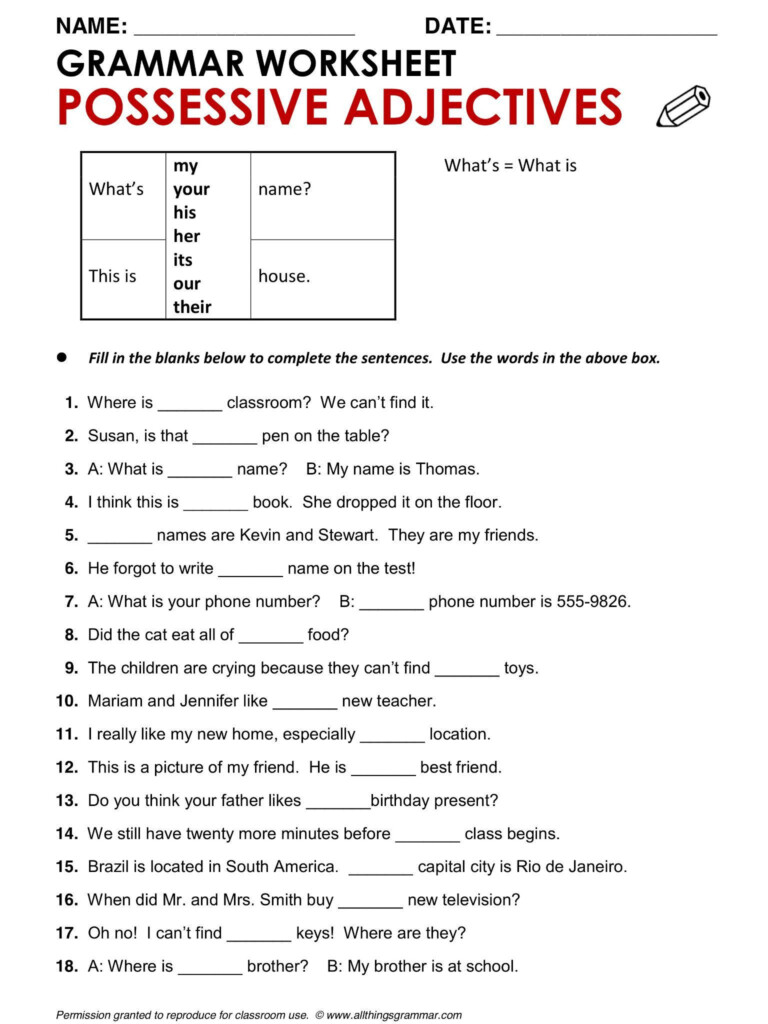 Nouns Worksheet For 6th Grade - Noun Worksheets For Sixth Grade