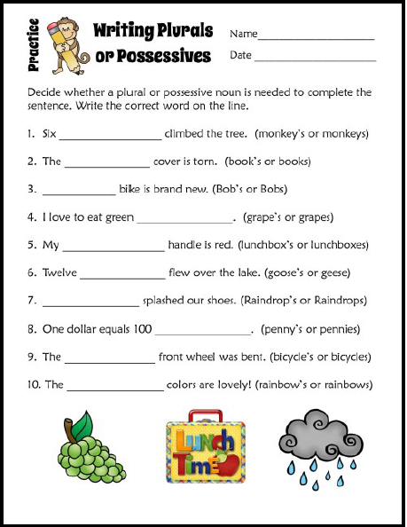 Plural And Possessive Nouns Worksheet - Plural Vs Possessive Nouns Worksheets