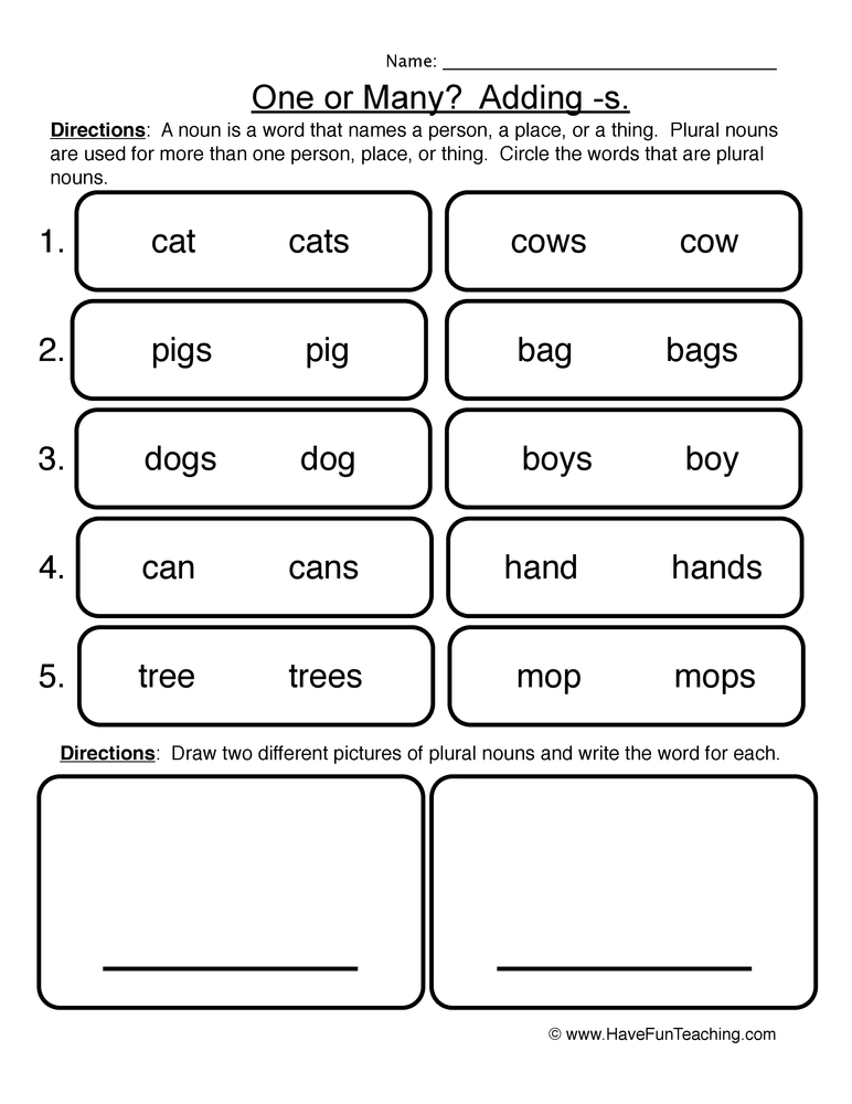 Plural Noun Adding S Worksheet By Teach Simple - Adding S Plural Nouns Worksheet