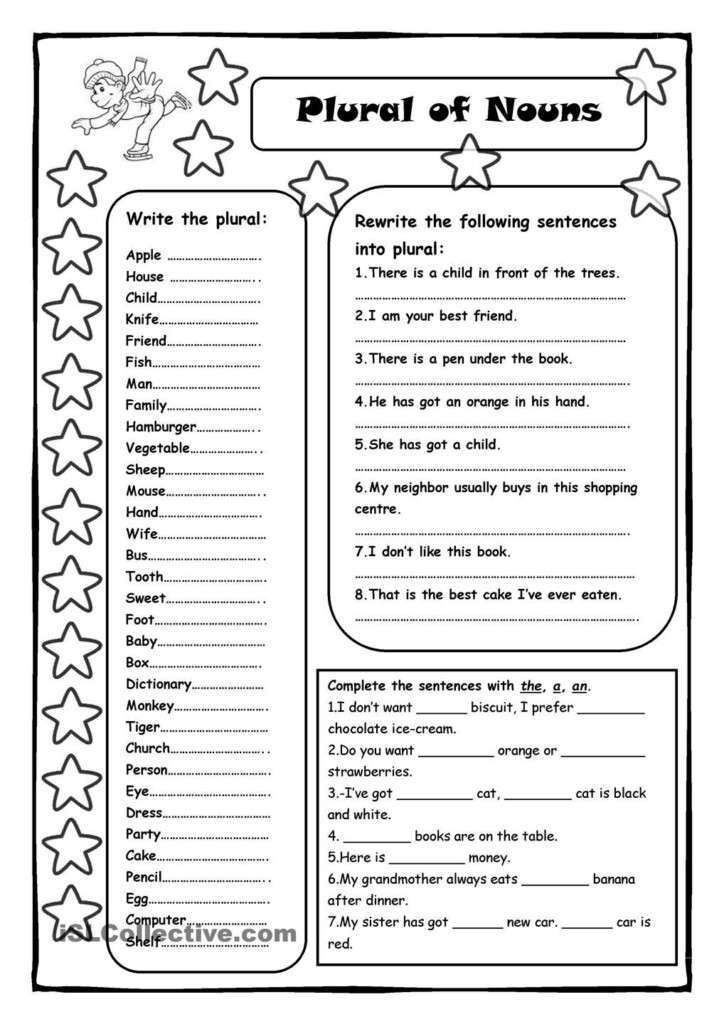 Plural Noun Worksheet Grade 6 - Forming Plural Nouns Worksheet Grade 6