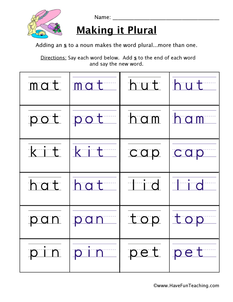 Plural Nouns Worksheets Have Fun Teaching - Adding S Plural Nouns Worksheet