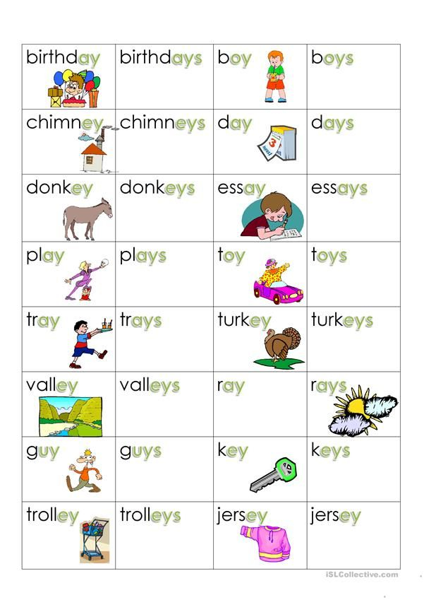 Plurals Ending In Y English ESL Worksheets For Distance Learning And  - Plural Nouns Ending In Y Worksheet