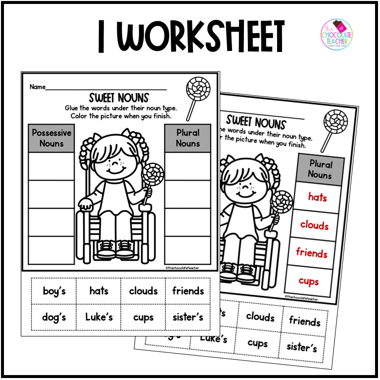 Possessive Nouns Free Download Made By Teachers - Possessive Nouns Cut And Paste Worksheets