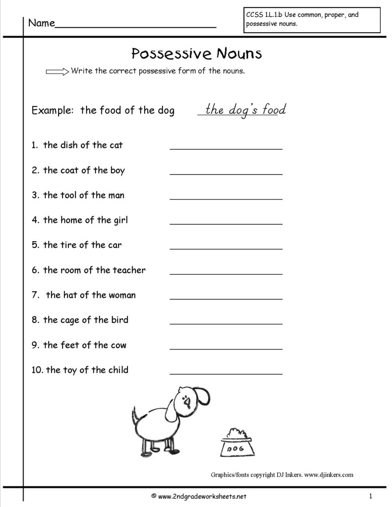 Possessive Pronouns Worksheet 3rd Grade 1251936 Free Worksheets Samples - Free Possessive Noun Worksheets 3Rd Grade