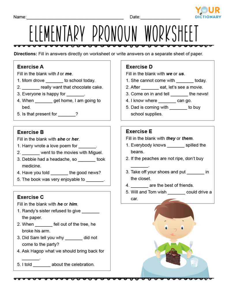 Pronoun Worksheets Easy - Nouns And Pronouns Worksheets Year 6