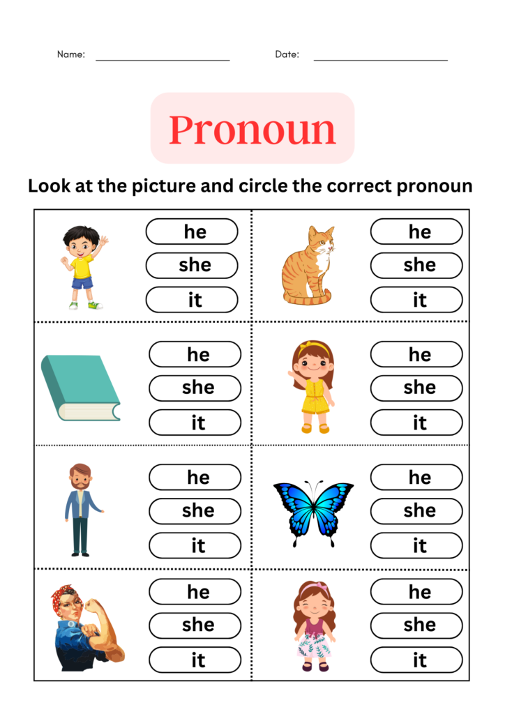 Pronoun Worksheets For Grade 1 2 3 Made By Teachers - Nouns And Pronouns Worksheet 1St Grade