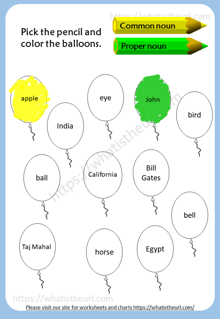 Proper And Common Noun Worksheets - Common And Proper Nouns Worksheets For Kindergarten