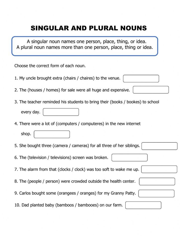 Singular And Plural Nouns Liveworksheets - 6Th Grade Singular And Plural Nouns Worksheet Grade 6