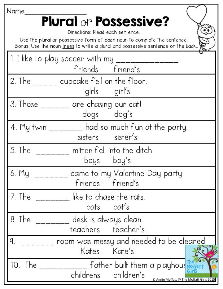 Singular And Plural Possessive Nouns Worksheets - Possessive Nouns Plural And Singular Worksheets