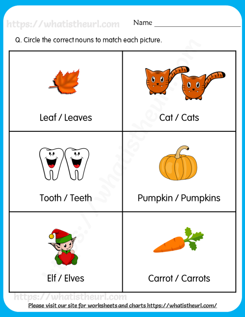 Singular Plural Nouns Worksheets Kindergarten - Singular To Plural Nouns Worksheets