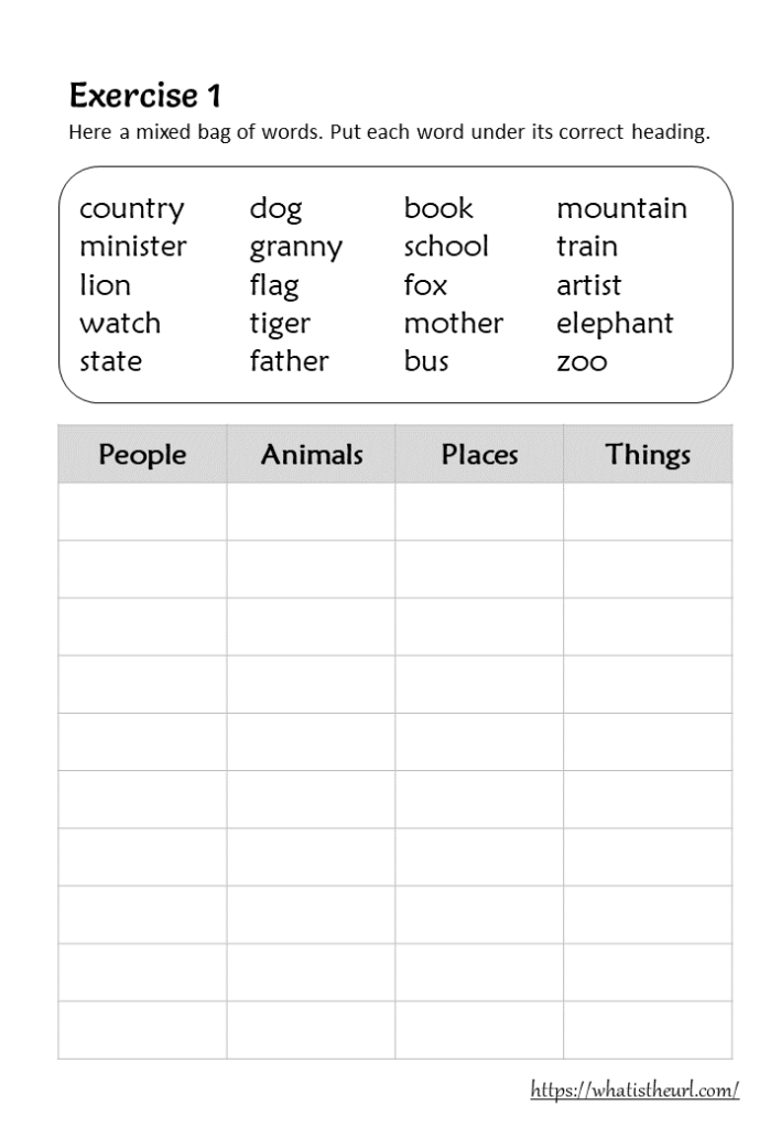 Types Of Nouns With Exercises Includes PDF Download Your Home Teacher - Nouns Worksheet For Class 4 Pdf