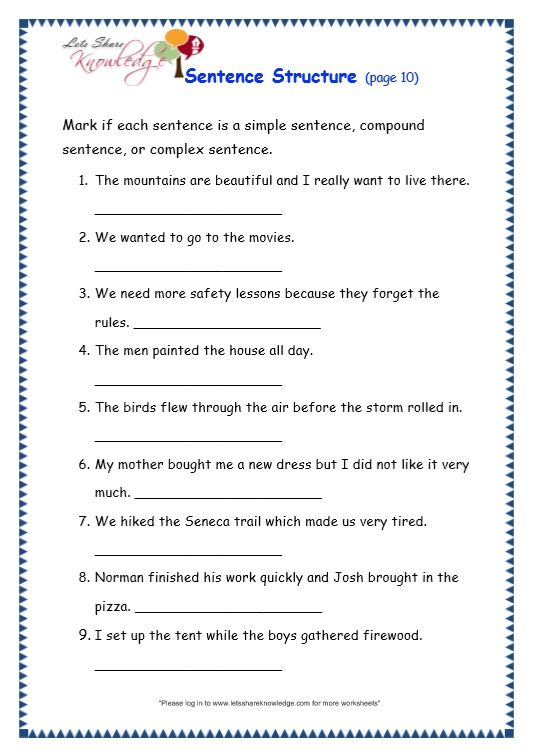 Types Of Sentences 3rd Grade - Identifying Types Of Nouns In A Sentace Worksheet 3Rd Grade