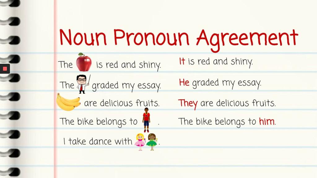 What Is A Noun And Pronoun Replacing Nouns With Pronouns Worksheets  - Noun Pronoun Agreement Worksheet