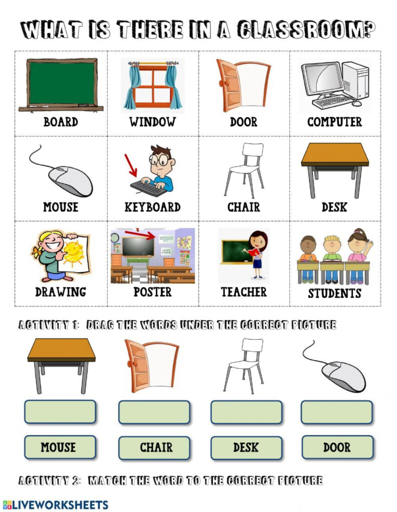 What Is A Noun Singular And Plural Nouns Common Nouns Vocabulary  - Nouns Abound In The Classroom Worksheet