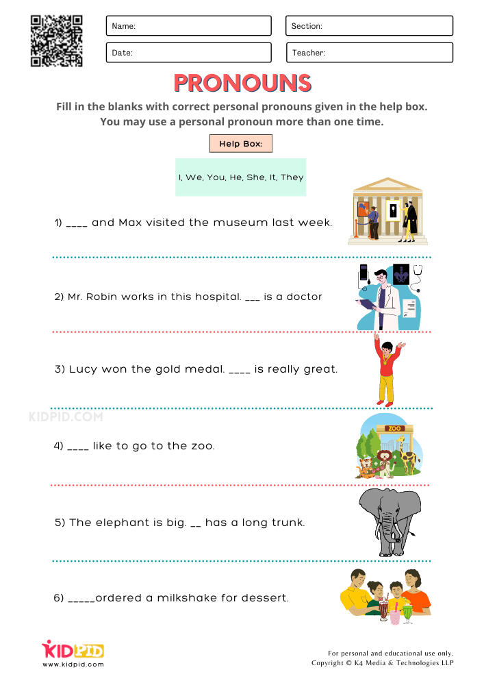 Worksheets On Pronouns For Grade 2 - Nouns And Pronouns Worksheets For Grade 2